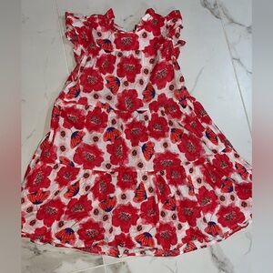 Floral Red Mini Dress